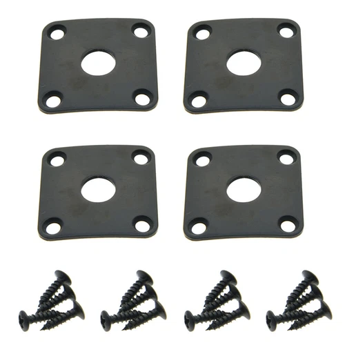 4xCurved Guitar Output Socket Cover Metal Jack Plate screws for Gibson Les Paul