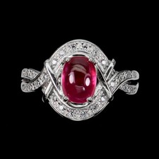 925 Sterling Silver Ring Oval Ruby 8x6mm Gemstone Jewelry Size 8