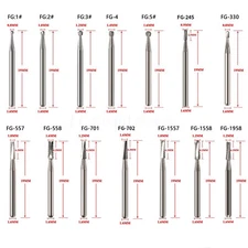 Dental FG Burs High Speed Handpiece Round Friction Grip Tungsten Carbide Steel
