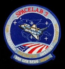 STS-51B SPACE SHUTTLE CHALLENGER MISSION CREW PATCH SPACELAB 3