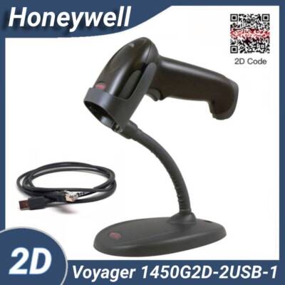Honeywell Voyager 1450G2D-2USB-1 Handheld 2D Barcode Scanner w/ Stand & Cable