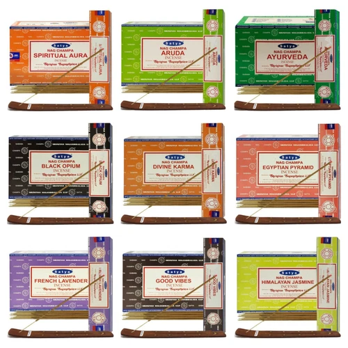 Satya 180 Incense Sticks Multi Fragrance Bundle Trumiri For meditation,Yoga