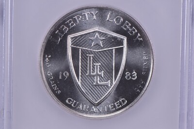 MS68 1983 Liberty Lobby Andrew Jackson Silver Art Round ICG