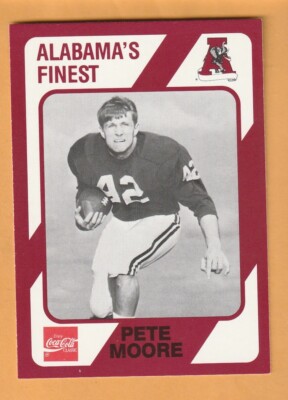 Pete Moore Alabama Crimson Tide 1989 Card #295 Hopkinsville Kentucky 13Q