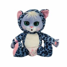 Animal Babies Nursery Blue Snow Leopard Baby Diaper Plush Wild Cat Sound Works