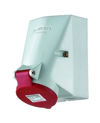 Mennekes Cee-Steckdose 5P 16A 6H 400V (50+60Hz) Rot IP44 Aufputz Schraublose...-image