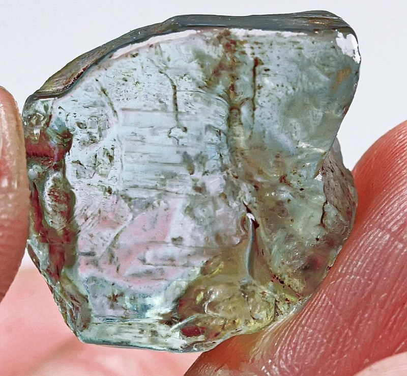 26Ct VVS Brazilian Blue Topaz Specimen Facet Rough YLHS106