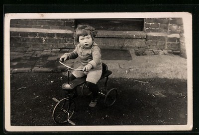 Photo Postcard Child on a Tricycle 