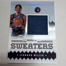 2023-24 Panini NBA Hoops Rookie Sweaters Leonard Miller Timberwolves RSW-LMI