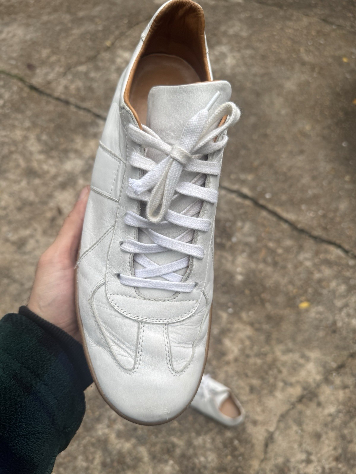 Beckett Simonon Morgan GAT Trainers Size 11 White Leather Gum Soles