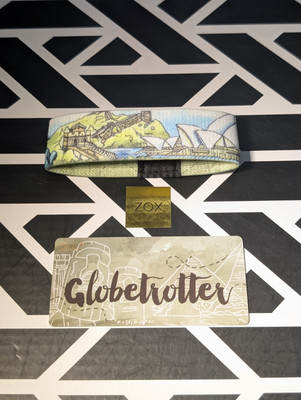 Zox Strap #507 Globetrotter ~ NEW ~ Medium ~ Wristband ~ Collector's Card