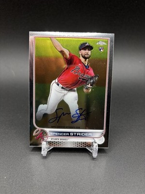 2022 Topps Chrome - Spencer Strider ON CARD AUTO RC #RA-SS
