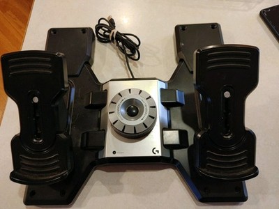 Logitech G Flight Rudder Pedals Ergonomic Adjustable Tension USB for PC