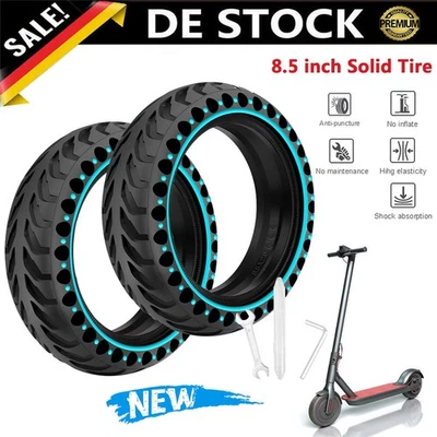 MARKENLOS 2X Vollgummi Reifen 8,5 Zoll für Xiaomi Mi Mijia M365 Pro2 1S Lite E-Scooter DHL