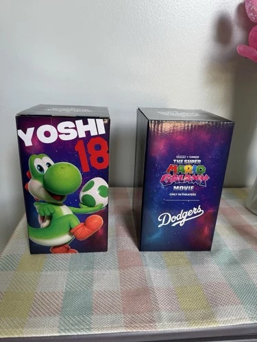 2026 Yoshi Dodgers Super Mario Bobblehead 3/31/26 SGA Nintendo Movie Brand New