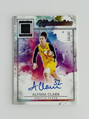 #ad Alysha Clark 2025 Impeccable Watercolors Insert On Card Auto 99 Storm Aces WBNA $245.00