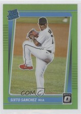 2021 Panini Donruss Optic Rated Rookie Lime Green Prizm Sixto Sanchez #34 0w7u