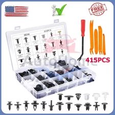 🔥 415PCS Car Retainer Clips Auto Fasteners Push Trim Clips Pin Rivet Bumper Kit