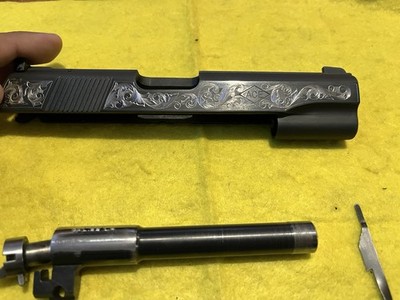 1911 Colt ACE Service Model .22 Custom Ken Smith Engraving Slide