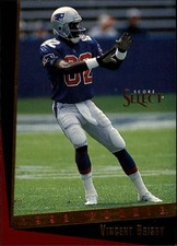1993 Select #184 Vincent Brisby RC Rookie Card. rookie card picture