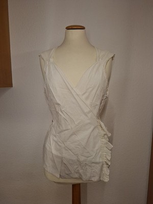 NOT THE SAME Wickel Bluse mit tollen Details, weiß,  Gr.38, 100% Baumwolle