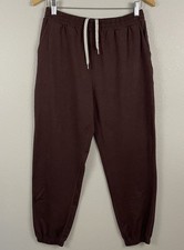 Vuori Womens M Brown Boyfriend Jogger Pant Brushed Jersey Dream knit