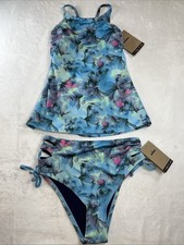 Nike 2-Piece Lace Up High Neck Tankini  Bikini Bottom Set Women's SIZE SMALL-S