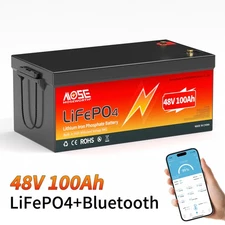 48V 100Ah 36V 100Ah Golf Cart LiFePO4 Bluetooth Lithium Battery 200A BMS Solar