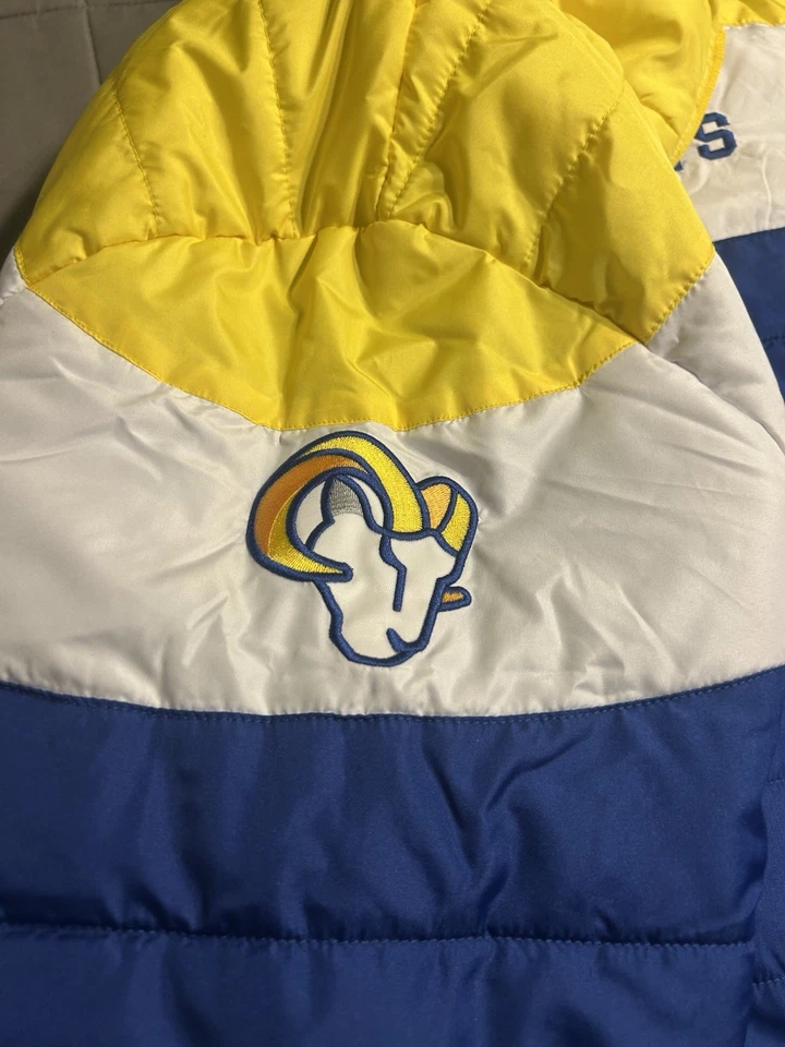 Chaqueta acolchada Los Angeles Rams con piel interior nueva con etiqueta para hombre XL NFL Foto 4 de 4