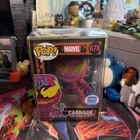 Funko Pop! Marvel Carnage #678 Blacklight Funko Shop Exclusive ! w/protector