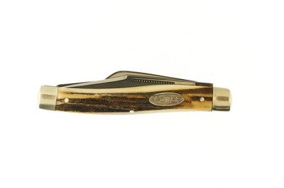 Vintage Bower Germany Stag Stockman 3 Blade Folding Slip Joint Knife 3 7/8''