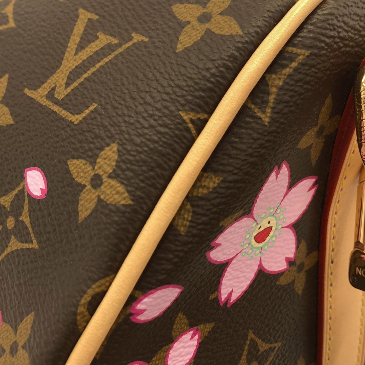 Authentic Louis Vuitton Monogram Cherry Blossom (LV X™) Keepall Bandouliè... image 7