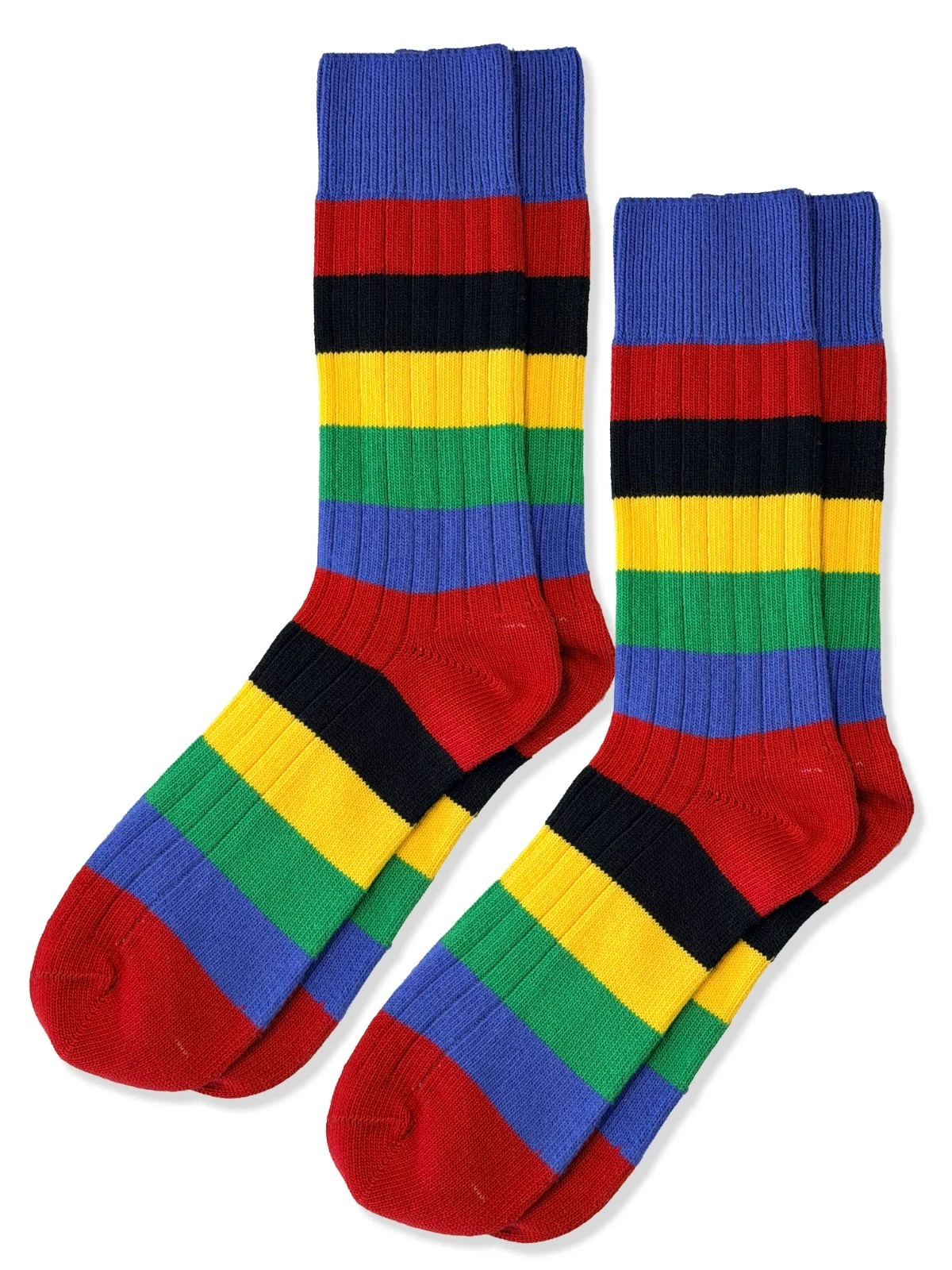 Men's Twin Pack Rugby Stripe Socks – Multicolour Stripe - One Size UK 7-11
Opens in a new window or