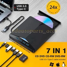 External CD DVD Drive for PC Laptop Windows 11 10 USB 3.0 Burner Reader Writer