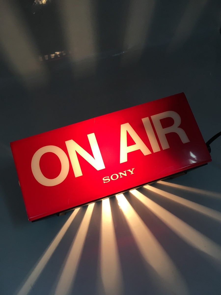 SONY Vintage Electric Store Sign Promotional Display ON AIR RED