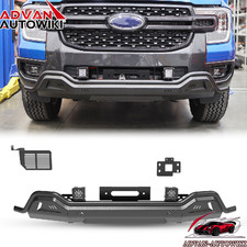 Steel Front Bumper Bar Guard Winch Plate 2024-2025 For Ford Ranger W Lights New