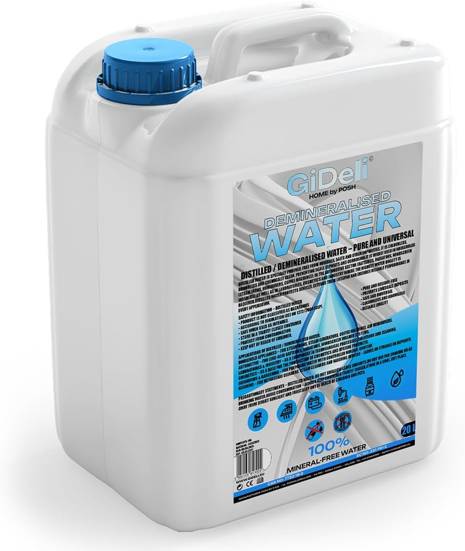 Acqua Demineralizzata 20L Premium | Cura per Casa e Elettrodomestici