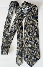Pierre Cardin Necktie 100% Silk Multicolor Geometric Print 58" X 4" USA Made
