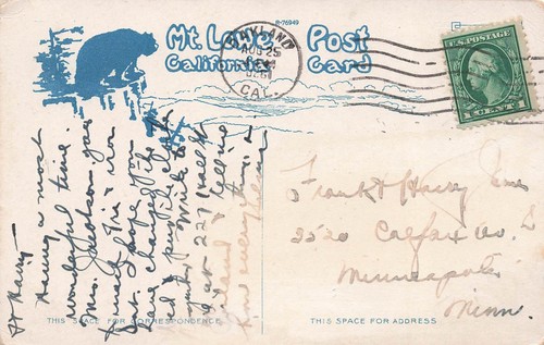 MT LOWE CA LEUTE ON PACIFIC ELECTRIC INLINE RAILWAY 1920 POSTKARTE 081525 U - Bild 2 von 2