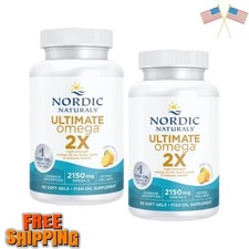 Nordic Naturals Ultimate Omega 2X Softgels, PACK OF 2 ,2150 Mg, Fish Oil, 90 Ct