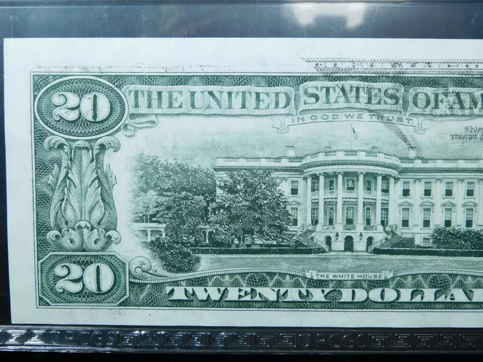 1990 $20 Federal Reserve Note Richmond - Offset Printing Error - PCGS 64 - Image 4 of 4