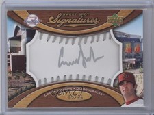 2007 Sweet Spot Signatures Ball Silver Stitching Ink 7/16 Conor Jackson Auto 0b2