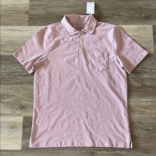 NWT Goodfellow  Co Men  s Short Sleeve Vintage Polo Pink Size M
