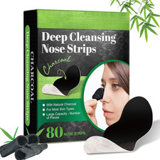 Pore Strips,Natural Charcoal Deep Cleansing Pore Strips  Nose Strips for Blackhe
