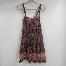 NWT RAGA Paisley Print Mini Dress Womens Size Medium Adjustable Strap
