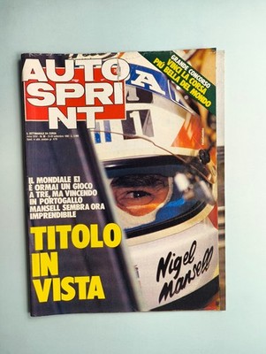 AUTOSPRINT 39-1986 MANSELL-ALBORETO-JOHANSSON-BOBBY RAHAL-DANNY SULLIVAN