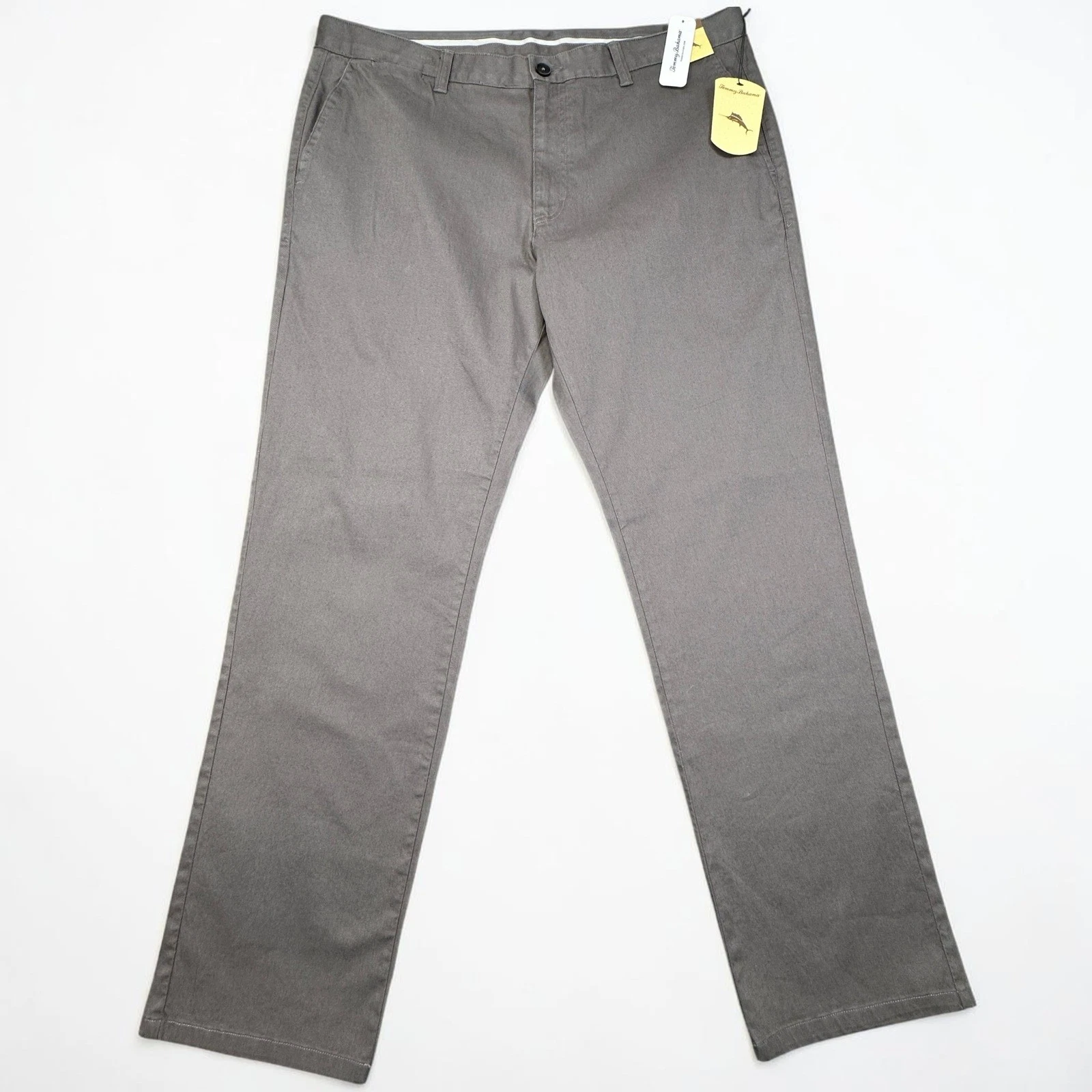 Tommy Bahama Ocean Ranch Flat Front Pants Men 38x32 Cave Gray Cotton Stretch NEW