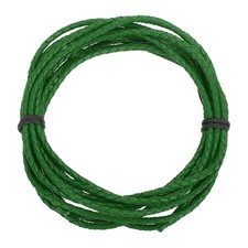 Braided Leather Cord, 3 3.3 Yard for Jewelry Making, Dark Green, 3 meters
