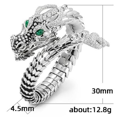 Unique Men's Chinese Dragon Ring Cool Cycling Men and Women's Rings Size Adjust