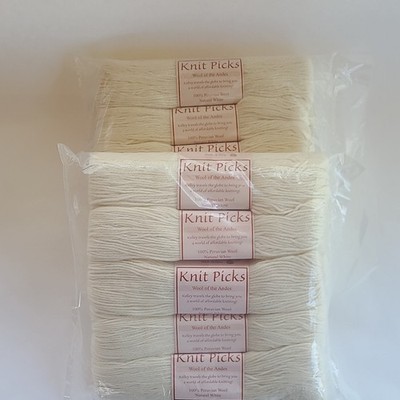 Knit Picks Wool of the Andes Natural White Worsted 100% Peruvian Wool Yarn